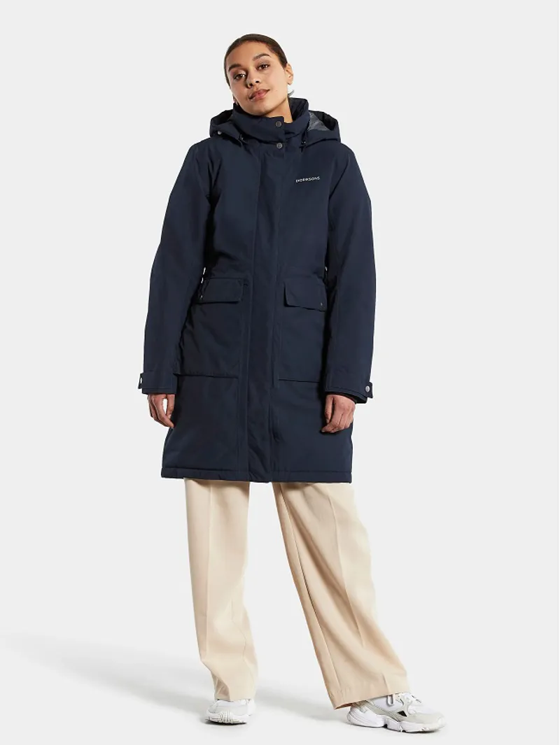 Didriksons Womens Emilia  Parka 2 Dark Night Blue-3
